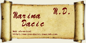 Marina Dačić vizit kartica